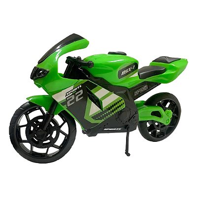 Moto BS X1 25cm Verde - BS Toys