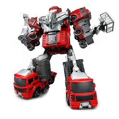 Robô Caminhão Unibots Bombeiros 5 em 1 - Polibrinq