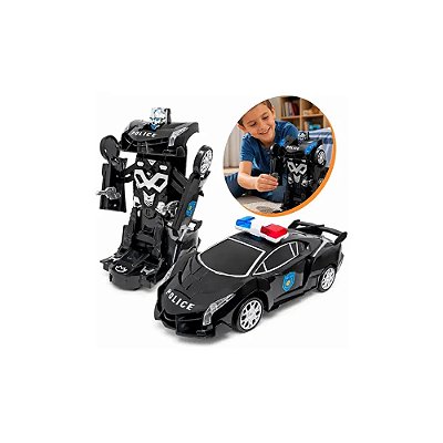 Carro Robô Warriors Polícia 22cm - Zoop Toys