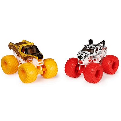 Pack Monster Jam Mutt  Dalmatian vs Earth Shaker - 2 Carros - Sunny