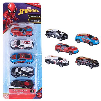Pack Spider-Man - 5 Carrinhos - Candide