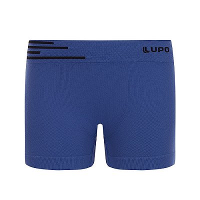 Cueca Infantil Boxer Microfibra sem Costura - Azul Escuro - Lupo Kids