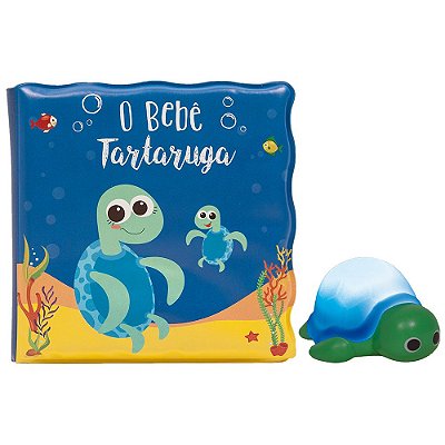 Kit Livrinho de Banho Tartaruguinha com Luz - Buba