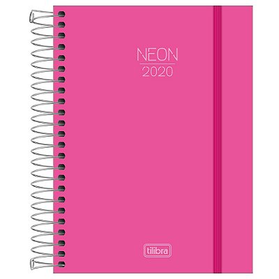 Agenda Diária Neon 2020 - Rosa - Tilibra