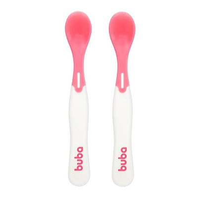 Kit Colher Termossensível Rosa - 2 peças - Buba