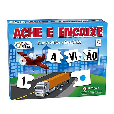 Jogo Ache e Encaixe - Sílabas e Quantidades - Pais e Filhos