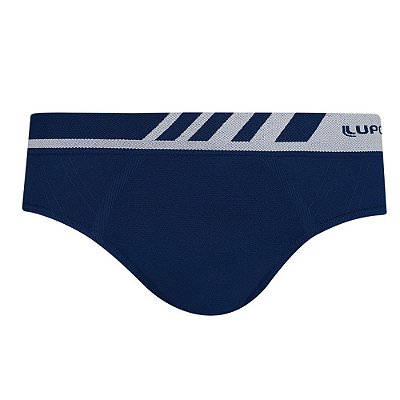 Cueca Slip Sem Costura Microfibra - Azul Marinho - Lupo