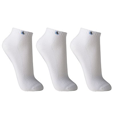 Kit Meia Sport - Branco - 3 Pares - Lupo