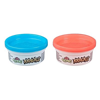 Conjunto Play - Doh Slime Krackle - Azul/Vermelho - Hasbro