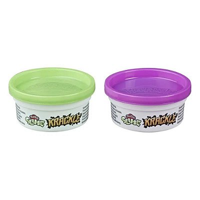 Conjunto Play - Doh Slime Krackle - Verde/Roxo - Hasbro