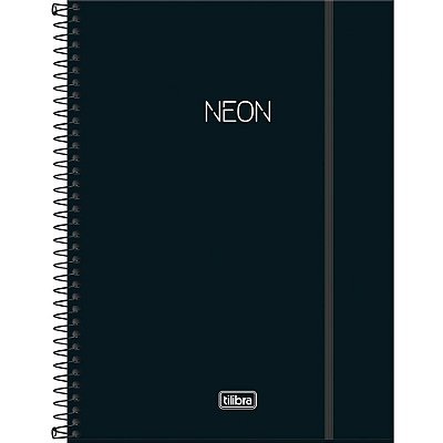 Caderno Neon - Preto - 10 Matérias - Tilibra