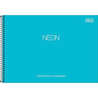 Caderno De Cartografia e Desenho Neon - Azul - Tilibra