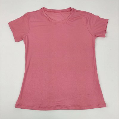 T-SHIRT LISA SEM ESTAMPA - ROSA PINK, Atacado Tshirt