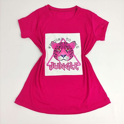Camiseta Feminina T-Shirt Luxo Rosa Claro Bebê com Acessórios Estampa Bolsa  Rosa - Josy Medeiros