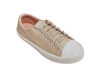 Tênis Confort Dourado com Detalhes