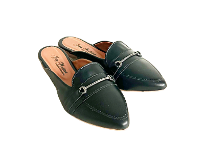 Mule Preto Bico Fino com Fivela