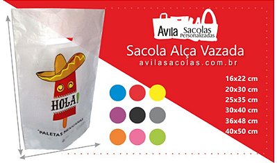 250 sacolas Plásticas Personalizadas 20x30