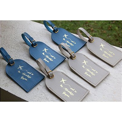 100 Tags de Mala Personalizadas com Logo | Material Sintético Montana