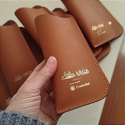20 Cases para Óculos Personalizados em Couro Legítimo com Logo