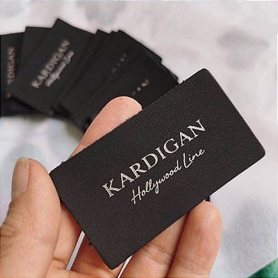400 Etiquetas de Couro Legítimo Personalizadas com Logo