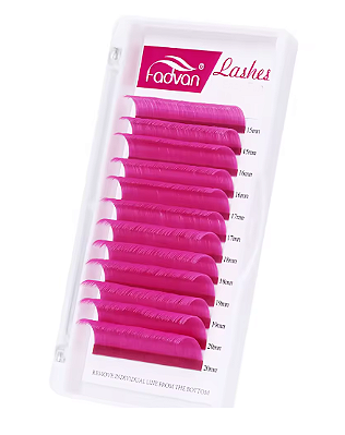 Cílios Fadvan Color Rosa 0.07 D Mix 8-14