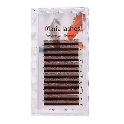 Cílios W 5D Marrom Maria Sasha Curvatura M