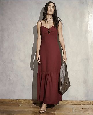 Vestido Longo Aviamento Gota