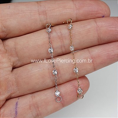 PINGENTE OURO 18K CORRENTE TIFFANINHA