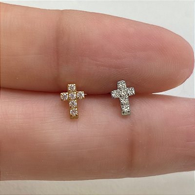 LABRET TITÂNIO CRUZ ZIRCÔNIAS
