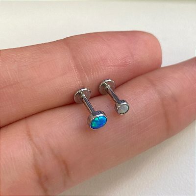 LABRET AÇO OPALA ROSCA