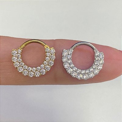ARGOLA AÇO CRYSTALL CLICKER