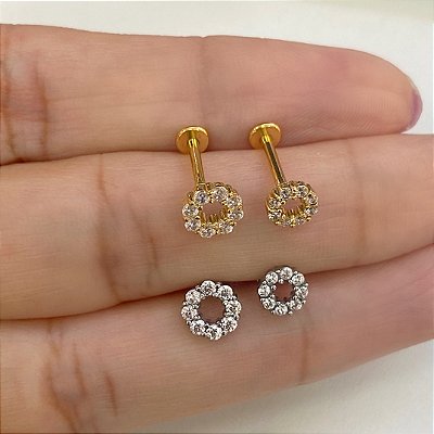 LABRET AÇO RODA CRISTAIS