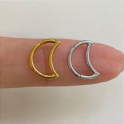 ARGOLA AÇO LUA CLICKER