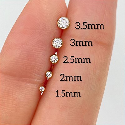 LABRET TITÂNIO ROSCA SEM GARRA ZIRCÔNIA