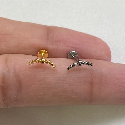 LABRET TITÂNIO CASCATA MINI BALLS