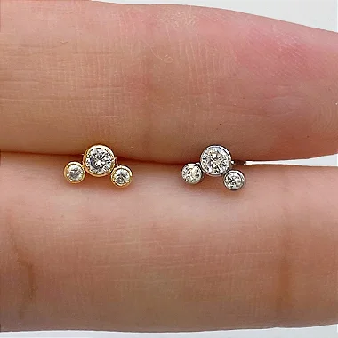 LABRET AÇO MINNIE ZIRCÔNIAS