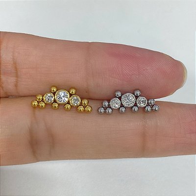 LABRET AÇO CASCATA BAWLLYS