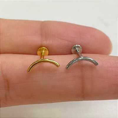 LABRET AÇO BARRINHA CURVA