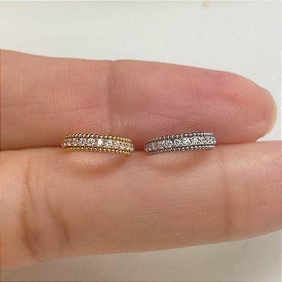 ARGOLA TITÂNIO MINI BOLINHAS CLICKER