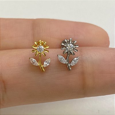 LABRET TITÂNIO GIRASSOL INTEIRO ZIRCÔNIAS