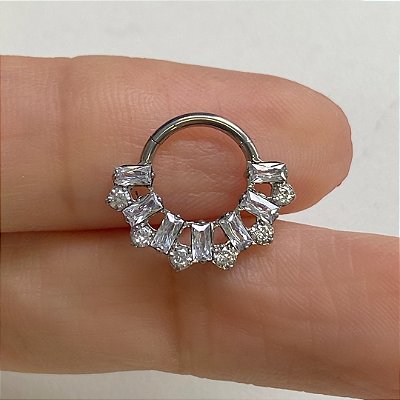 ARGOLA TITÂNIO CROWN CLICKER