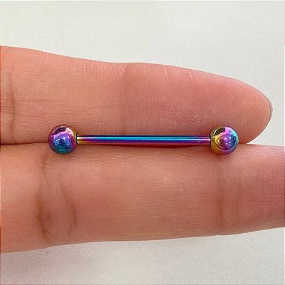 BARBELL TITÂNIO RAINBOW 1,6MM BOLA 5MM