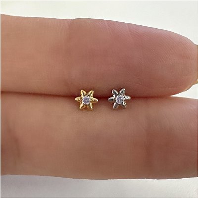 LABRET TITÂNIO AUSTRALIANO PUSH PIN ESTRELINHA ZIRCÔNIA