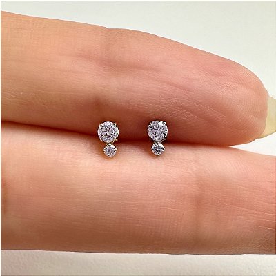LABRET TITÂNIO AUSTRALIANO PUSH PIN DUPLO SHINE ZIRCÔNIA