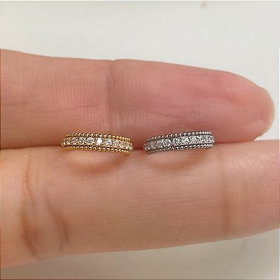 ARGOLA TITÂNIO MINI BOLINHAS CLICKER