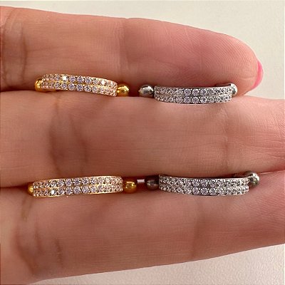 ARGOLA E MICROBELL TITÂNIO DOUBLE ZIRCÔNIAS