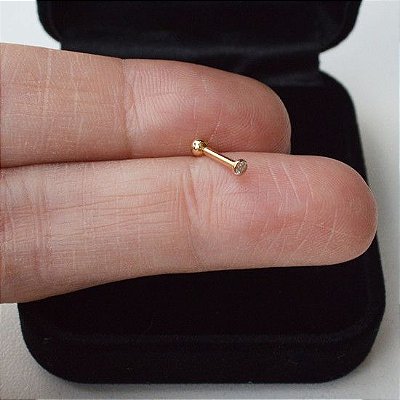 MICROBELL RETO OURO 18K MINI MIMO DIAMANTE