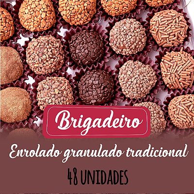 Brigadeiro enrolado 35g para cafeteria - 46 unidades