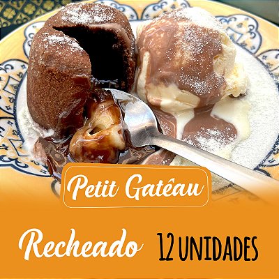 Petit Gâteau recheado com leite ninho- 12 unidades