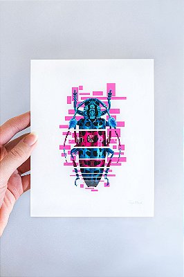 Mini Print Mamaua de Besouro em Aquarela
